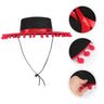 Breathable Hat Red Hair Ball Ribbon Felt Fun Beach Dancing Party Mexican Performance Fashion Hats Fancy