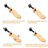 2-Way Adjustable Shoe Stretcher Shoes Tree Shaper Rack Pine Wood Shoe Expander For Man Women Shoe Accessories S/M/L