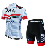 UAE Cycling Mtb Tricuta Man Uniform Men's Clothing Pants Jersey Costume Bike Clothes Shorts 2024 Laser Cut Mens Complete Bib Gel