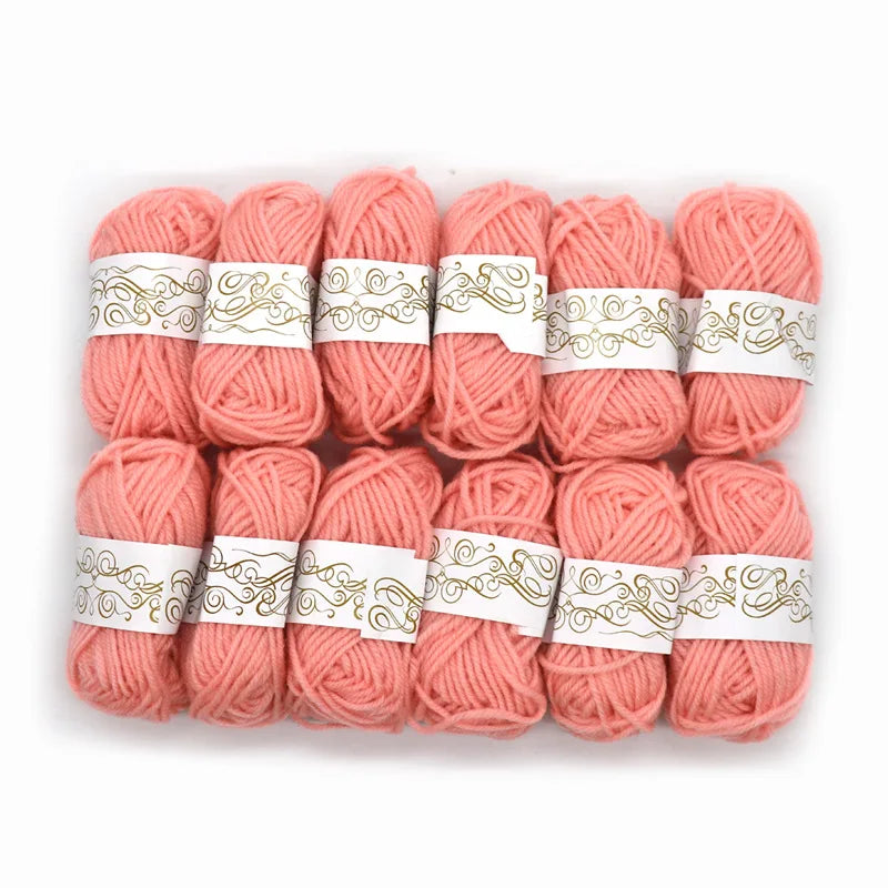 12Ball/Set High Quality Warm DIY Milk Cotton Yarn Baby Wool Yarn For Knitting Hand Knitted Yarn Knit Blanket Crochet Yarn