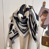 Imitation Cashmere Scarf Winter Warm Wrap Women's Silk Wool Square Scarf Fashion Shawl Scarf Ladies Cashmere Scarf Neck