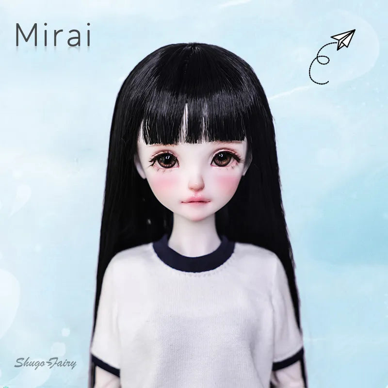 Shuga Fairy Mirai 1/5 BJD Doll Ruoguan Body long Black Hair Swimmer Girl Facial Features Of Juvenile Sense Resin Joint Doll