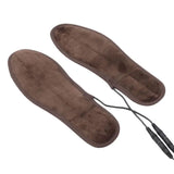 1/2PCS Heated Insoles Winter Shoe Inserts USB Charged Electric Insoles For Shoes Boot Keep Warm With Fur Foot Pads Shoes Insole