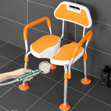 U-shaped Seat Plate Aluminum Alloy Elderly Bath Chair Non-slip Foot Mat Japanese Mobility Aids Height Adjustable Shower Chairs