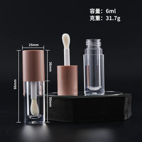 6ml Big Doe Foot On Lip Gloss Tube Empty Lipstick Lip Balm Refillable Bottle Lip Glaze Accessory Eyelash Cream Tools Wholesale