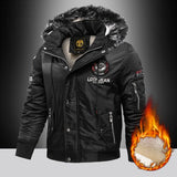 Plush Thickened Men's Jacket Winter Casual Cotton Jacket Warm Hooded Fashionable Windproof Large Cotton Jacket for Men