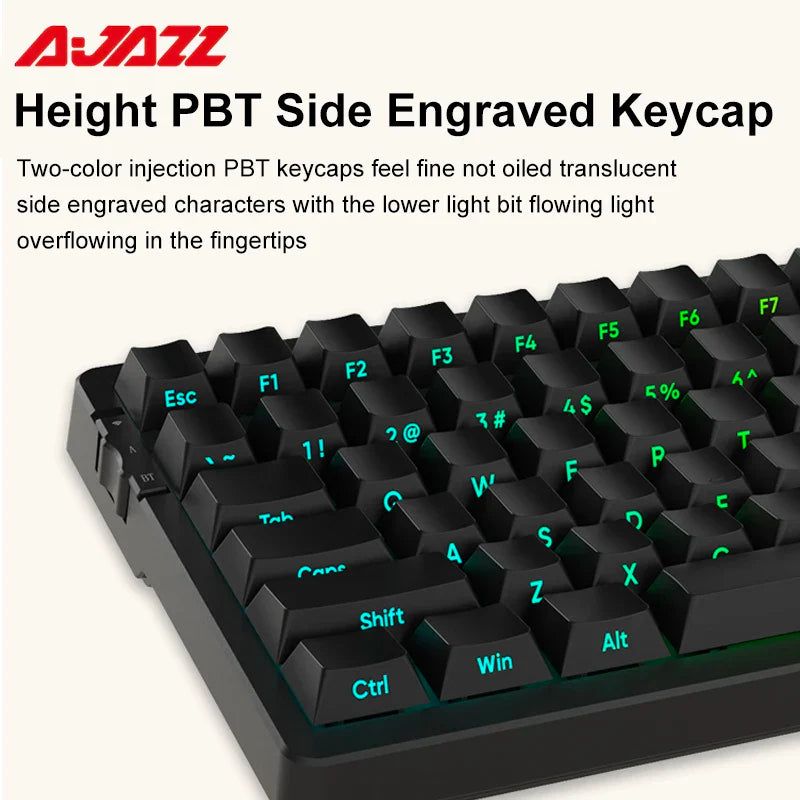 AJAZZ AK992 Mechanical Keyboard Bluetooth 2.4G Wireless RGB 100 Keys Hot Swap Ergonomic USB Keyboards For pro Gamer Laptop PC