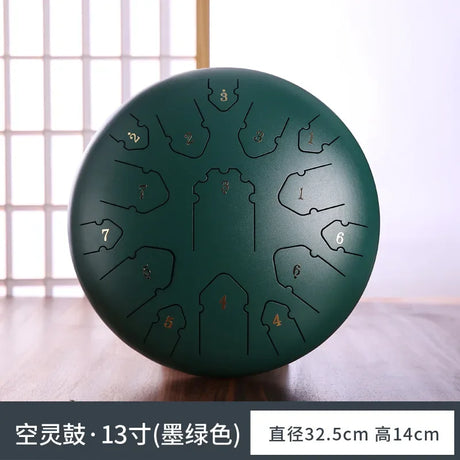 13 Inch 15 Notes Tongue Drum D Major Carbon Steel Ethereal Drum Beginner Hand Drums Yoga Meditation Percussion Instruments Gifts