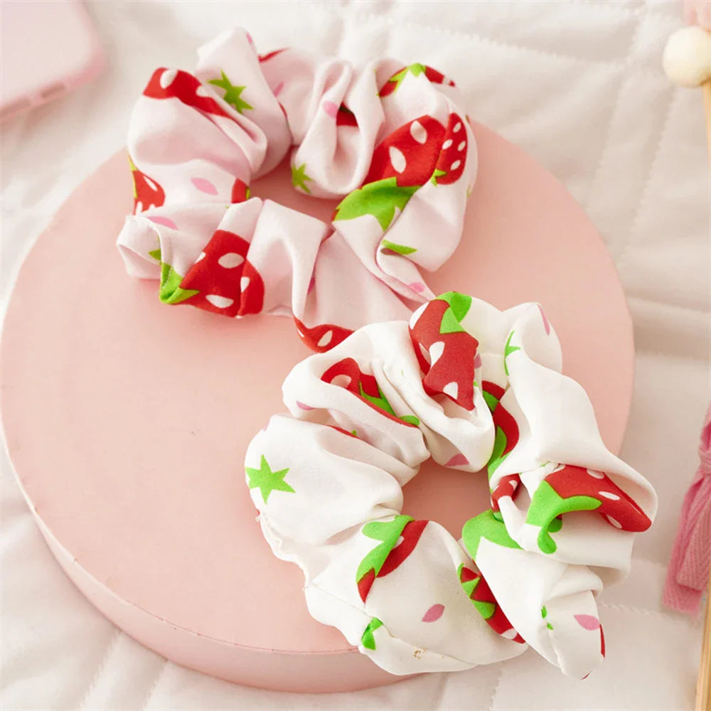 Ins Hot Sale Large Size Premium Headdress Extra Large Floral Scrunchie Layered Chiffon Satin Hair Tie Elastic Scrunchie