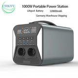 1000W Portable Power Station,Camping 1024Wh Backup Lifepo4 Battery,320000mAh Solar Generator with 220V AC Outlet for Home,RV