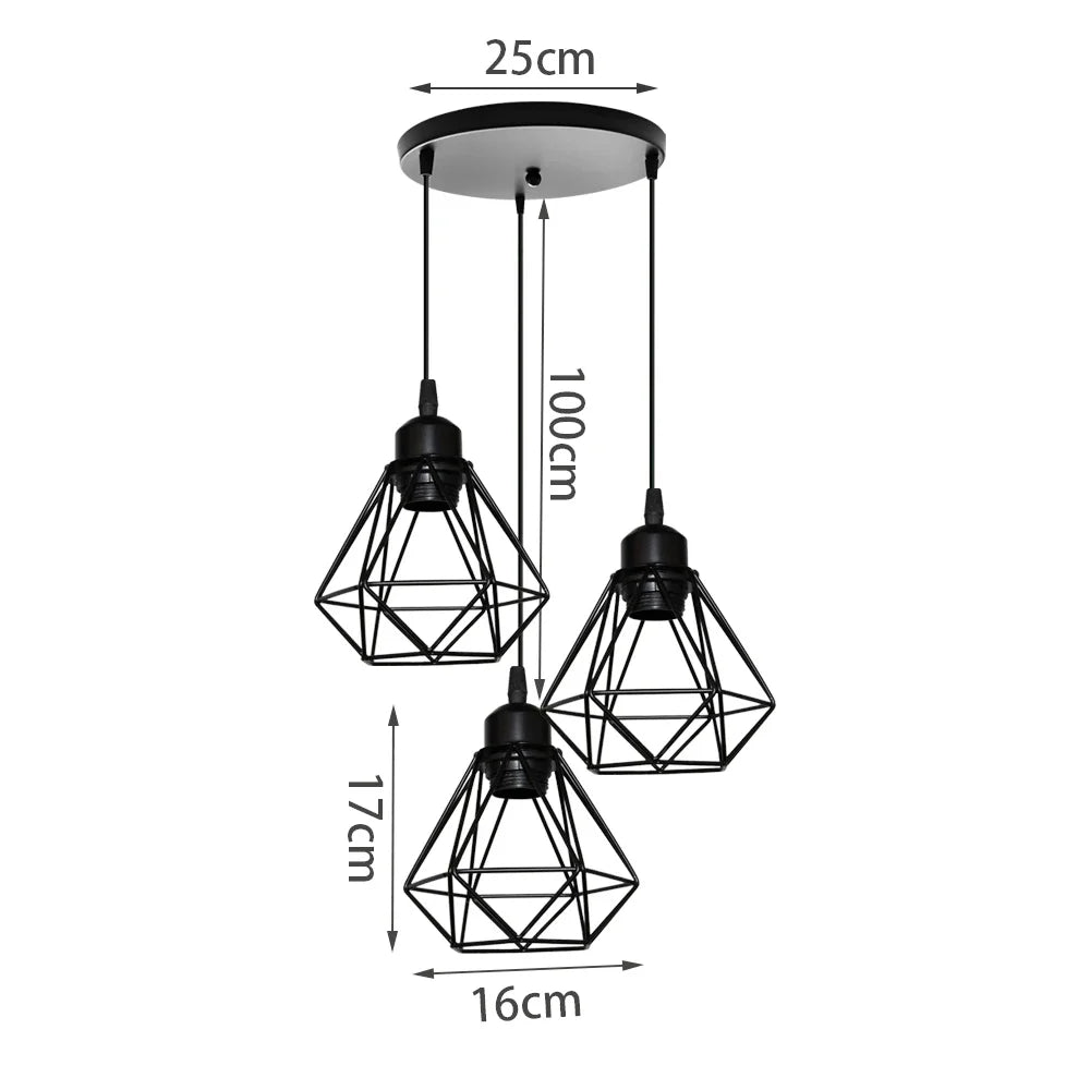 Nordic creative iron single head chandelier simple modern personality living bar table bedroom dining decoration Light Fixture