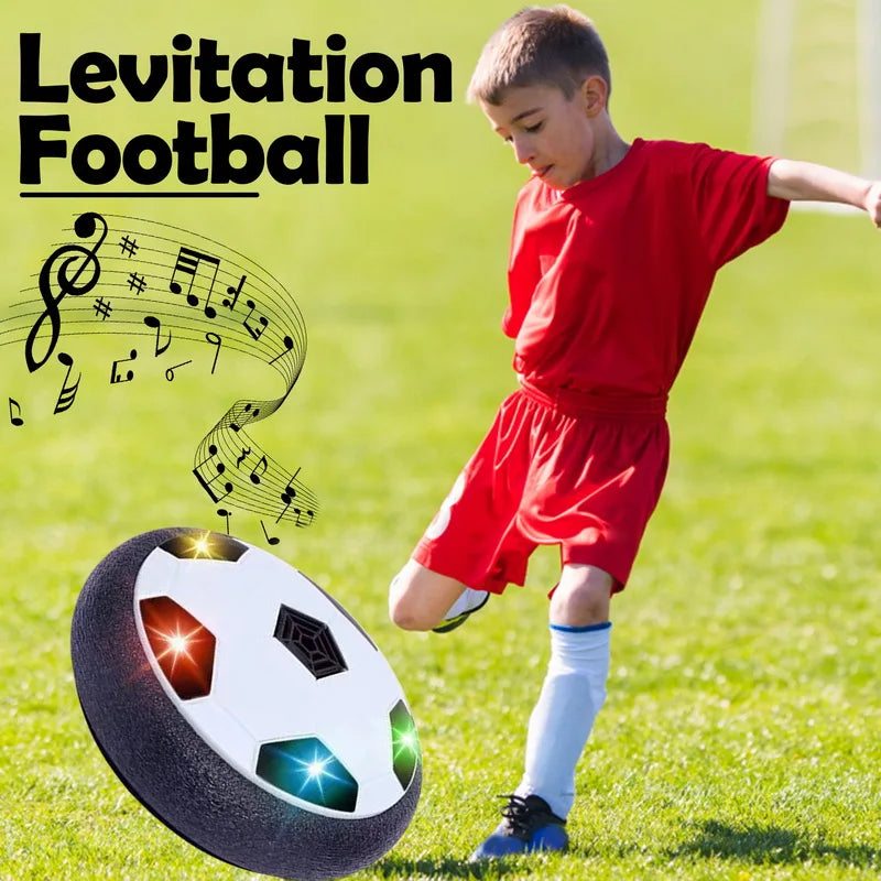 Sport Levitate Suspending Soccer Ball Air Cushion Floating Foam Football with LED Light music Gliding Soccer Toys for Kids Gifts