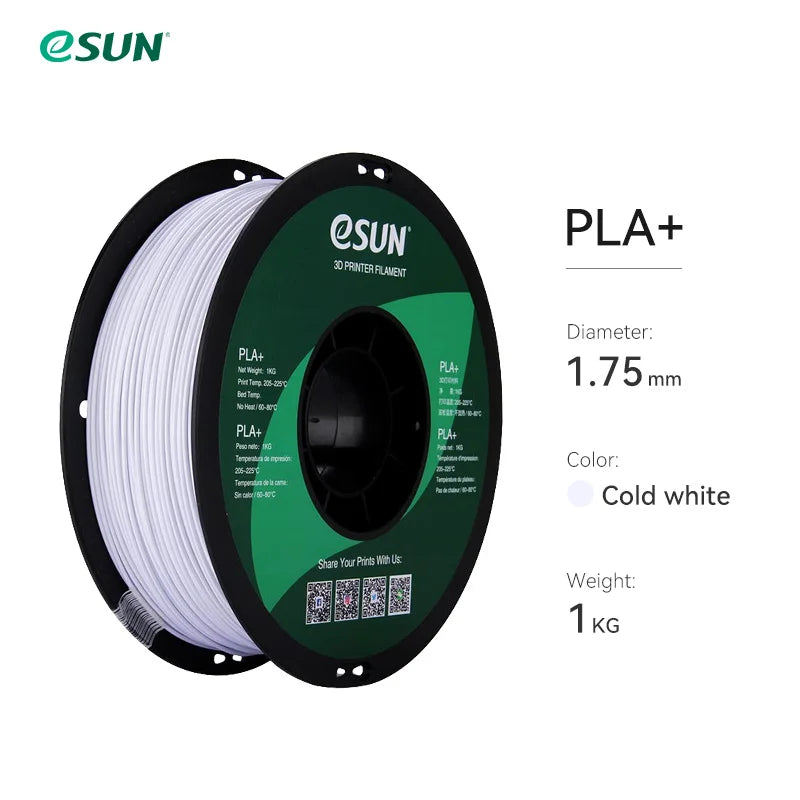 eSUN PLA+ Filament For 3D Printer 10Pcs 1.75mm PLA Plus 3D Printer Filament Accuracy +/- 0.03mm 10KG  PLA+ 3D Printing Material