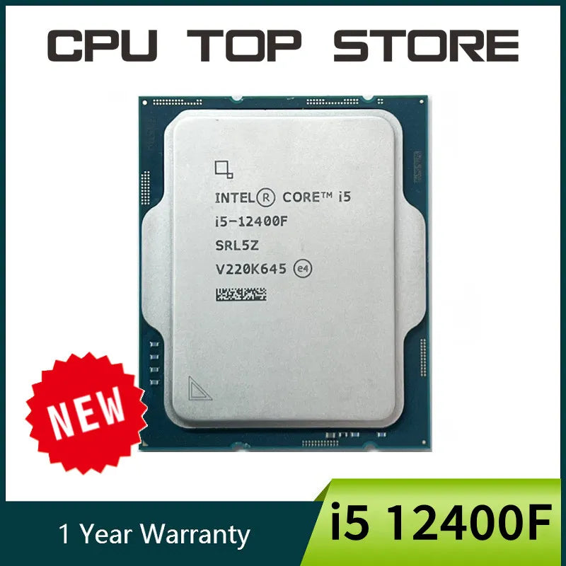 NEW Core i5-12400F i5 12400F 2.5GHz 6-Core 12-Thread CPU Processor 10NM L3=18M 65W LGA 1700 No cooler