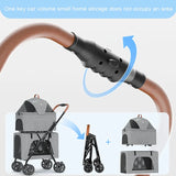 Bello Stroller 3 in 1 Stroller Double Decker Trolley Folding Stroller Bag Cat Bag Carrier for Cat Outdoor Travelling  Puppy T