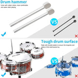 Kids Drum Set Musical Toy Drum Kit for Toddlers Jazz Drum Set with Stool, 2 Drum Sticks, Cymbal and 5 Drums Musical Instruments