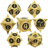 7pcs Solid Metal Dice Beautiful and Finely Crafted Number Dice Set for Dnd TRPG RPG Cthulhu Dice Running Team Desktop Decoration