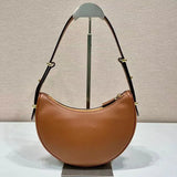 PR 2023 New Women's Underarm Bag Genuine Leather Women's Bag Curved Shoulder Belt Moon Bag Casual Single Shoulder Crossbody Bag