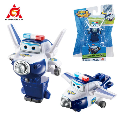 Super Wings Mini Transforming Shine 2 Inches Transform Robot to Plane in 3 Steps Deformation Action Figures Anime Toys For Kids