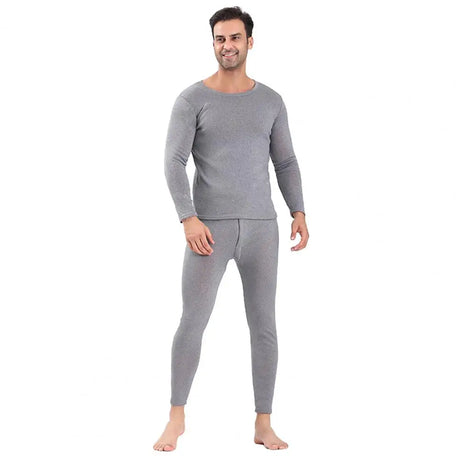 Men Thermal Underwear Set Unisex Winter Warm Underwear Set Thick Fleece Lined Long Sleeve Pajama Set for Sport Base Layer