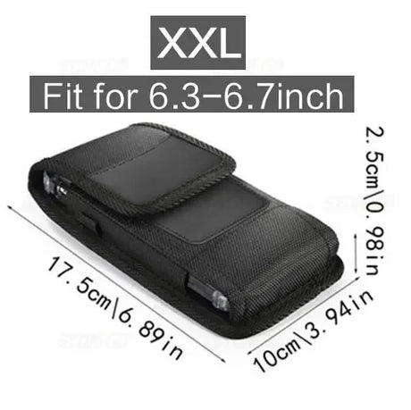 STONEGO 3.5-6.8inch Phone Nylon Pouch Cell Phone Belt Clip Carrying Holster Case Waist Bag for IPhone,Samsung Galaxy