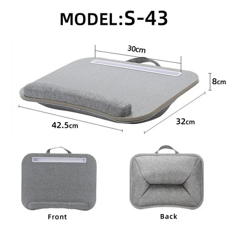 Multifunctional Portable Travel Laptop Desk Back Cushion High-density Sponge Bedroom Sofa Lap Table Simple, Soft and Comfortable