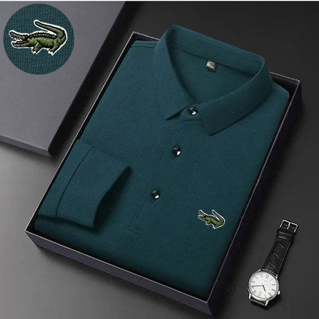 2023 High quality Men's Long Sleeve T-shirt Spring And Autumn Business Casual Sports Embroidered Polo Shirt Lapel Men's Clothing