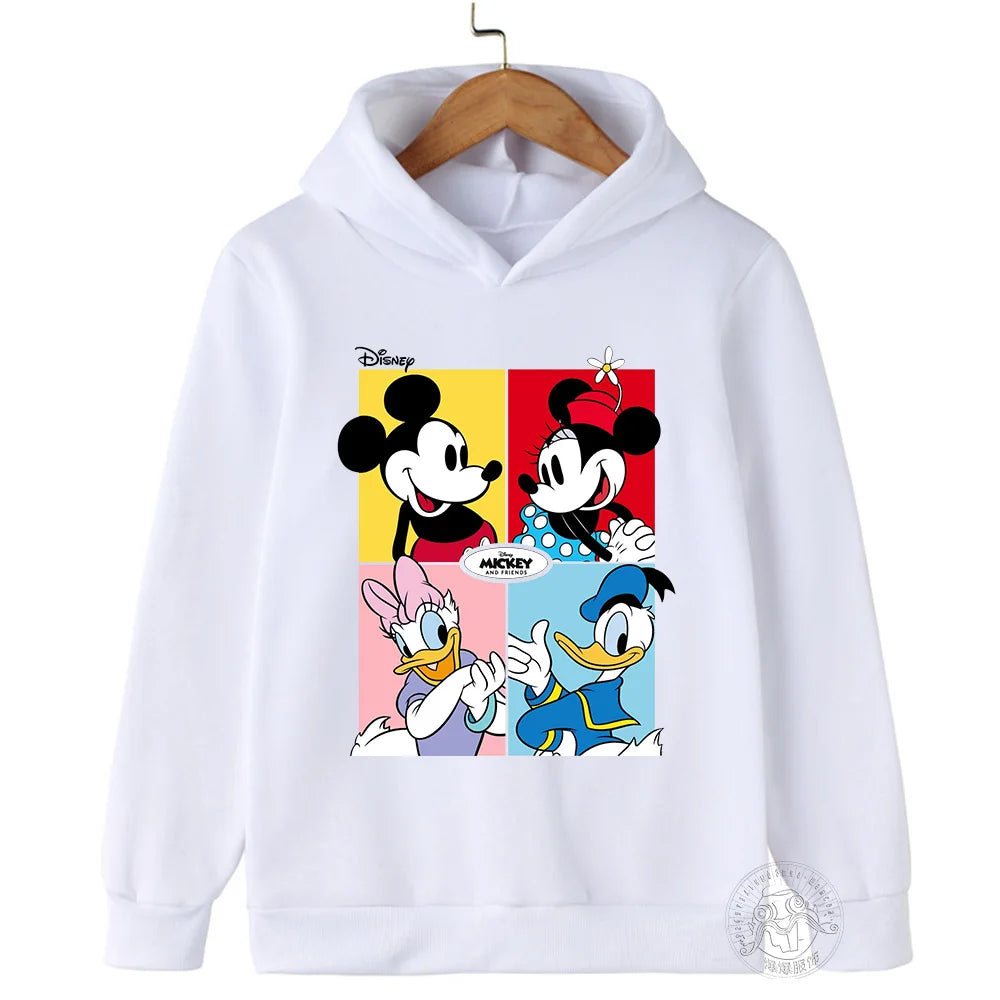 Sweatshirts Manga Anime Mickey Minnie Mouse Hoodie Kid Girl Boy Sweatshirt Hoody Cartoon Children Cute Clothes Baby Top Pullover