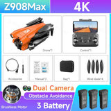 2023 HOT Z908 Pro / MAX Drone 2.4G WIFI Mini 4k Profesional Obstacle Avoidance Helicopter Remote Control Quadcopter RC Dron Toys