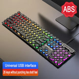 Three-piece Set Punk Gaming Keyboard and Mouse Earphone Set Luminous Keyboards 1600 DPI Mice Headset Combos Computer Accessories