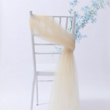 50pcs Soft Yarn Chair Sashes Chair Bows Wedding Decoration for Chair Cover Party Event Banquet Decors 80cm x200cm Chair Band