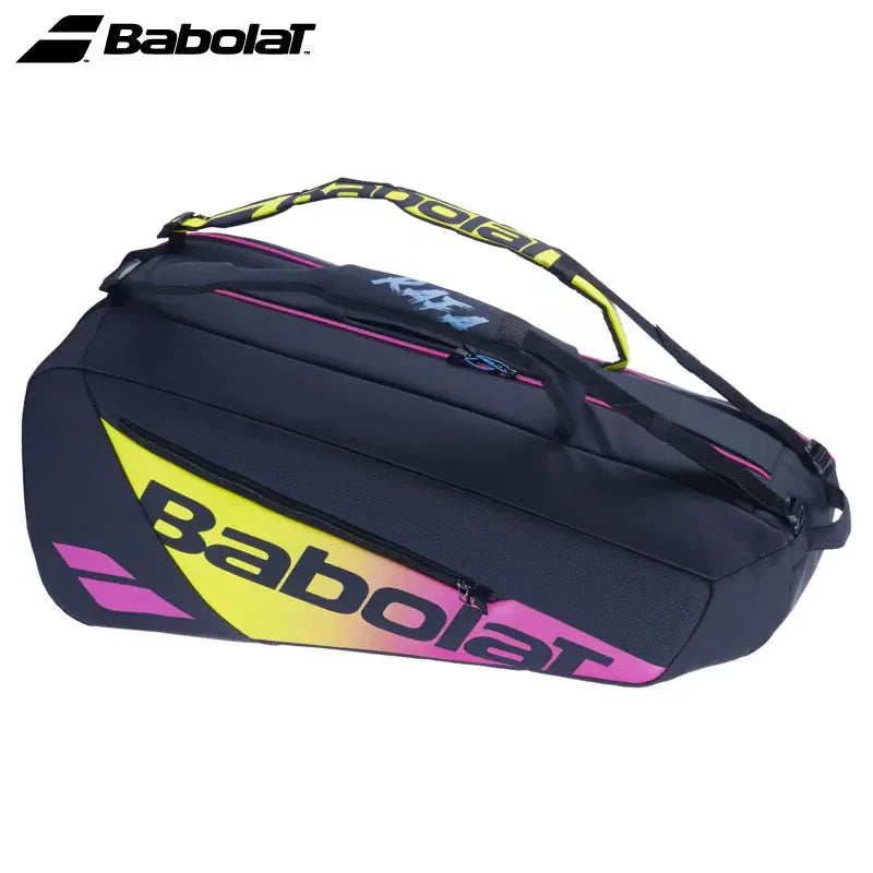 2023 Babolat 6Pack Nadal Tennis Bag Yellow Large Capacity Tennis Court Backpack Original Professional 12Pack Squash Tennis Bags