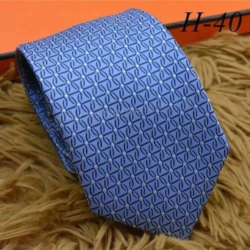 2024 new H Family 100% Silk Tie Creative Stripe Gift for Work Wedding 8cm Suit Accessories necktie  bowties  collared shirt