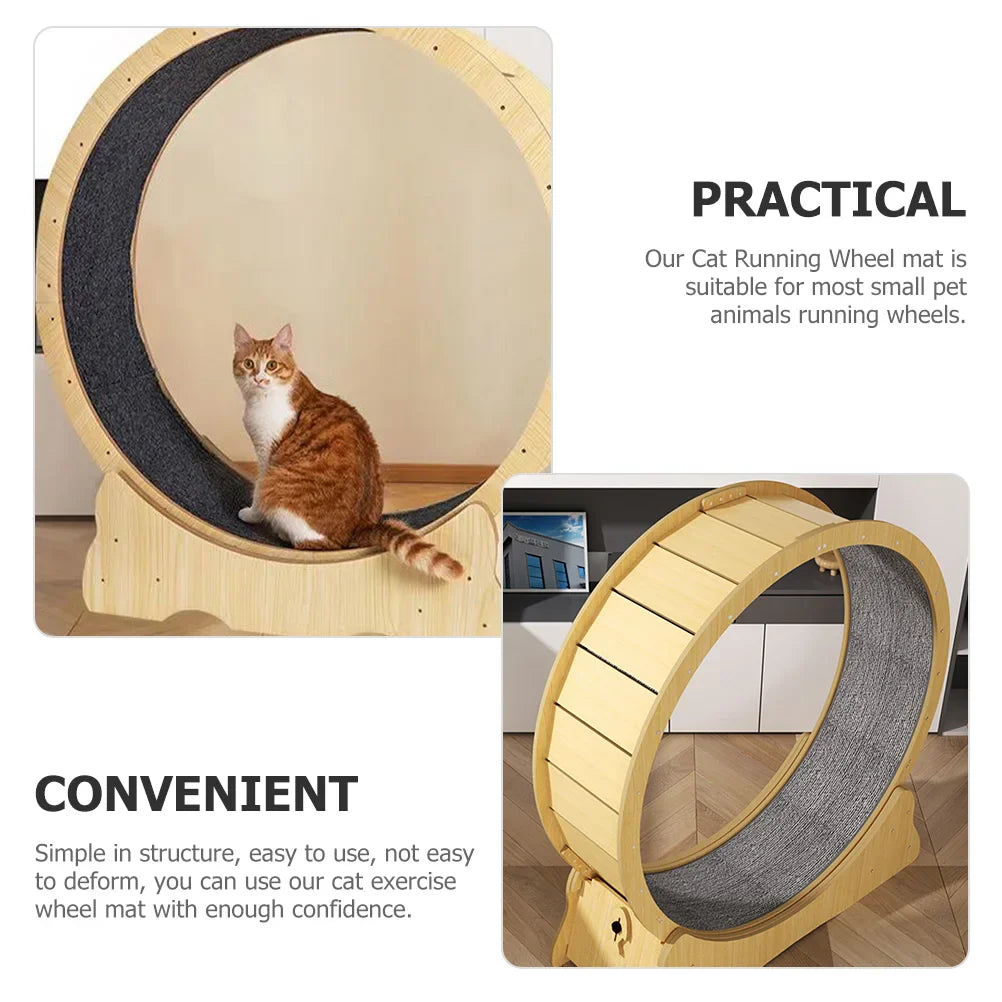 Cat Exercise Wheel Mat Cat Running Wheel Carpet Felt Cushion Cat Treadmill Wheel Scratcher Pad Cat Exercise Wheel