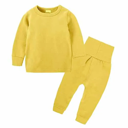 2023 New Arrivals Little Girls Clothing Tracksuit 2 Pieces Set Warm Fleece Plain Top Sweatshirt+Pants Loungewear Suit For Kids