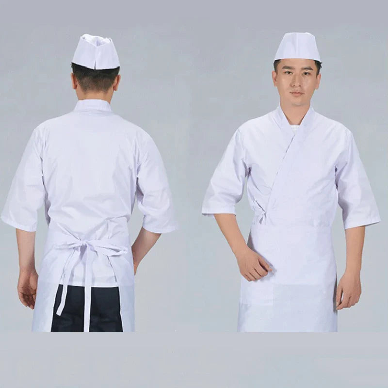 JEMMA LEONG Japanese Cuisine Clothing Kimono Sushi Restaurant Izakaya Chef Uniform For Women Men Waitress Waiter