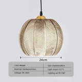 Nordic Glass Pendant Light Green Leaf Pattern Lighting For Living Room Dining Room Hotel Study Bedroom Indoor Decorative Fixture