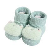 1Pair Winter Baby Boys Girls' Toddler Socks Cartoon Cotton Socks Infant Non-skid Socks Leg Warmers Cute Plush Socks For 0-1T