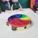 New 8 Inch Double Row Drums Professional Tambourine Colorful Lollipop Style Music Drum Percussion Instruments Gifts For Adults