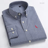 New 2021 camisas Spring Autumn Shirts High Quality Men's Plaid Cotton Button Collar Formal Long Sleeve Men's resevaed