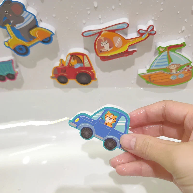 Children Bathroom Stickers Toys Baby Cognitive Soft EVA Animals Sticker Floating Foam Bath Toys for Kids Baby Water Bathtub Toys