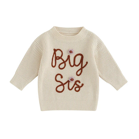 2023-07-04 Lioraitiin 0-5T Toddler Baby Girl Boy Chunky Knit Sweater Top Big Sister Brother Little Sister Matching Outfits