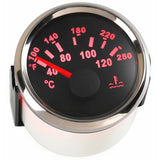 Auto Instrument Panel Water Temp Gauges 52mm 40~120℃ Display Water Temperature Meters 287.4-22.4ohm Signal 100~250℉ for Boat Car