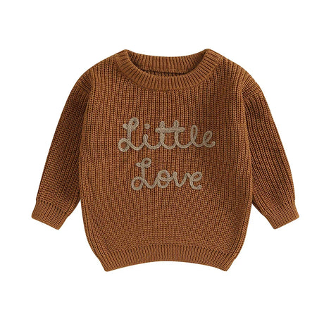 Autumn Baby Girls Boys Sweaters Coat Kids Knitting Pullovers Tops Baby Boys Girls Letter Embroidery Long Sleeve Sweaters