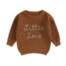 Autumn Baby Girls Boys Sweaters Coat Kids Knitting Pullovers Tops Baby Boys Girls Letter Embroidery Long Sleeve Sweaters