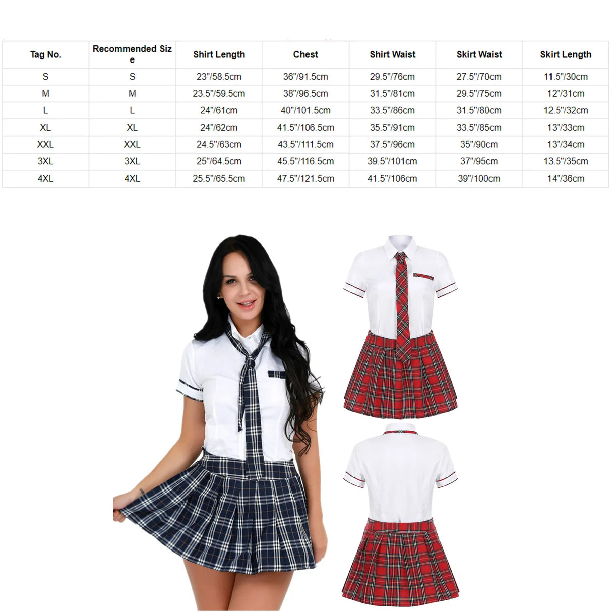 TiaoBug Japanese School Girl Uniform Suit White Short Sleeve T-shirt Top Pleated Skirt Cosplay Korean Girls Student Costume Set