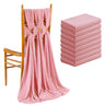 8pcs Wedding Chair Decors Chiffon Chair Sashes Wedding Party Banquet Event Baby Shower Valentine's Day Wedding Decor,30X180CM