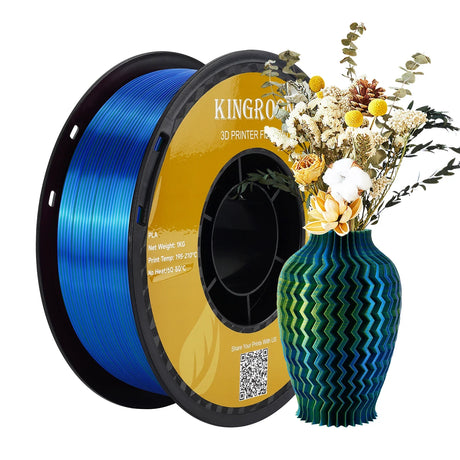 Newest 1KG Tricolor Silk PLA Filament 3D Printer 1.75mm Plastic Filament 3color for Eco-friendly 3D Printing Material