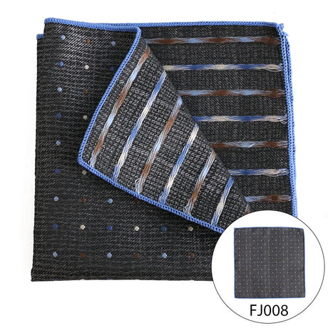 Men Pocket Square Light Coffee Beige Handkerchief Men Business Suit Pocket Towel Paisley Dot Blue Floral Handker Man Neckties