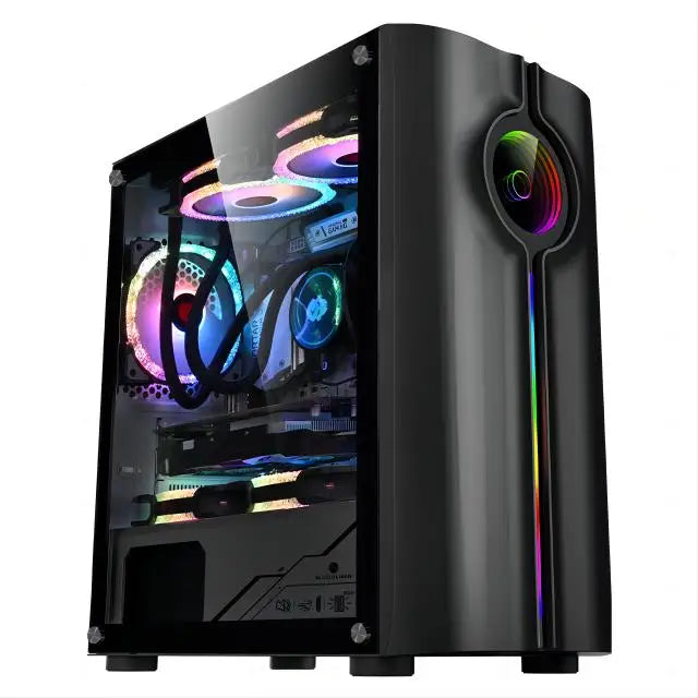 Gaming ATX Full Tower Gamer Computer Case Fan Gaming Computer Cases Pc Cabinet Two Tempered Glass with RGB DONGGUAN Synology